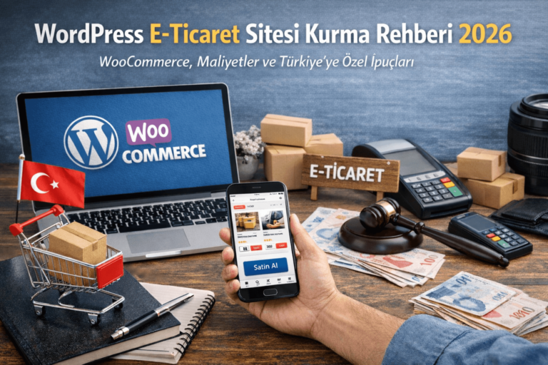 WordPress E-Ticaret Sitesi Kurma Rehberi 2026: WooCommerce, Maliyetler ve Türkiye’ye Özel İpuçları
