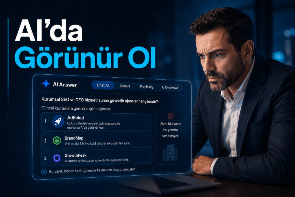 GEO Ajansı ile ChatGPT, Gemini ve AI Overviews’de Marka Görünürlüğü